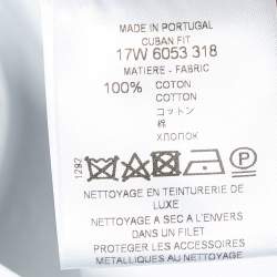Givenchy White Cotton Crystal Button Shirt M