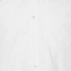 Givenchy White Cotton Crystal Button Shirt M