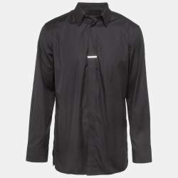 Pre Owned Givenchy Black Jacquard Cotton Long Sleeve Shirt XXL