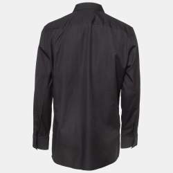 Pre Owned Givenchy Black Jacquard Cotton Long Sleeve Shirt XXL