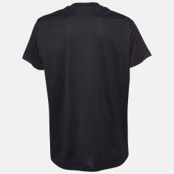 Givenchy Black Cotton Shark Print Cotton Oversized T-Shirt XS
