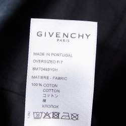 Givenchy Black Cotton Shark Print Cotton Oversized T-Shirt XS