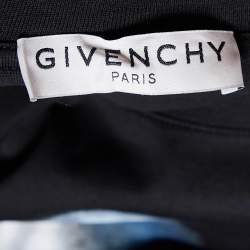 Givenchy Black Cotton Shark Print Cotton Oversized T-Shirt XS
