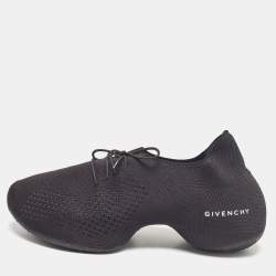 Givenchy Black Knit Fabric TK-360 Low Top Sneakers Size 39.5
