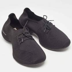 Givenchy Black Knit Fabric TK-360 Low Top Sneakers Size 39.5