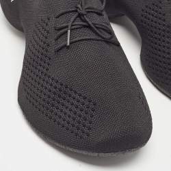 Givenchy Black Knit Fabric TK-360 Low Top Sneakers Size 39.5