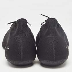 Givenchy Black Knit Fabric TK-360 Low Top Sneakers Size 39.5