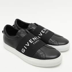 Givenchy Black Leather Urban Street Slip On Sneakers Size 41
