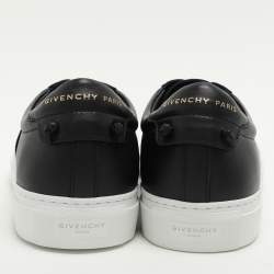 Givenchy Black Leather Urban Street Slip On Sneakers Size 41