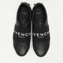 Givenchy Black Leather Urban Street Slip On Sneakers Size 41