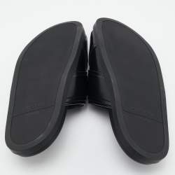 Givenchy Black Leather G Plage Slide Flats Size 45