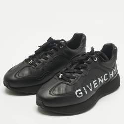 Pre Owned Givenchy Black Leather Spectre Runner Lace Up Sneakers Size 44
