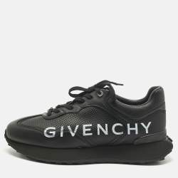 Pre Owned Givenchy Black Leather Spectre Runner Lace Up Sneakers Size 44