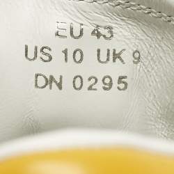 Pre Owned Givenchy City Sport Size 43 White/Yellow Leather Low Top Sneakers