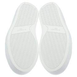 Pre Owned Givenchy White/Black Leather Urban Street Logo Slip On Sneakers Size 43