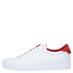 Givenchy White/Red Leather Urban Street  Sneakers Size EU 43
