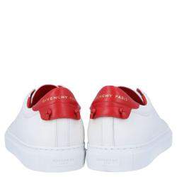 Givenchy White/Red Leather Urban Street  Sneakers Size EU 43