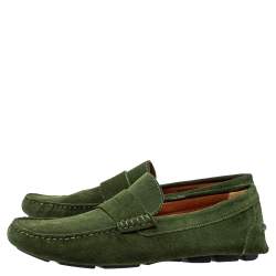 Givenchy Green Suede Slip On Loafers Size 41.5