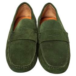 Givenchy Green Suede Slip On Loafers Size 41.5