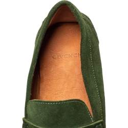 Givenchy Green Suede Slip On Loafers Size 41.5