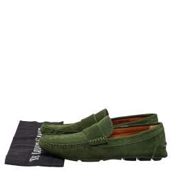 Givenchy Green Suede Slip On Loafers Size 41.5