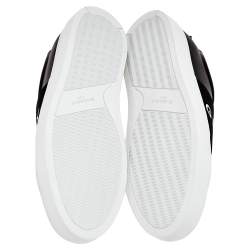 Givenchy Black/White Leather Urban Street Logo Slip On Sneakers Size 45