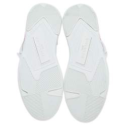 Pre Owned Givenchy White/Red Leather Wing High Top Sneakers Size 42