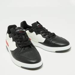 Givenchy White/Black  Leather Runner Lace-Up Sneakers Size 43