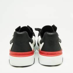 Givenchy White/Black  Leather Runner Lace-Up Sneakers Size 43