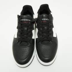 Givenchy White/Black  Leather Runner Lace-Up Sneakers Size 43