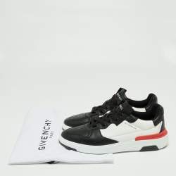Givenchy White/Black  Leather Runner Lace-Up Sneakers Size 43
