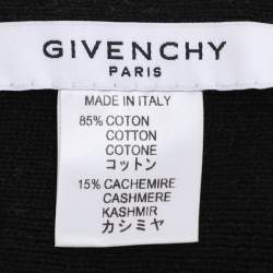 Givenchy Black Star Logo Intarsia Knit Cashmere Beanie