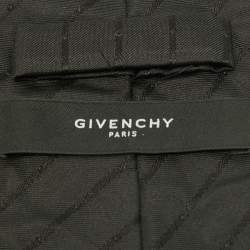 Pre Owned Givenchy Black Patterned Silk Tie