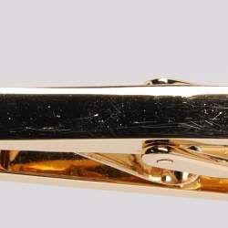 Pre Owned Givenchy  Two Tone Hardware Chain Detail Tie Clip Bar and Cufflinks