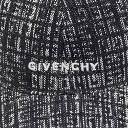 Pre Owned Givenchy Black Monogram Jacquard Baseball Cap One Size
