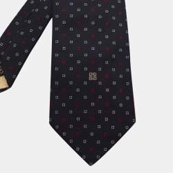مملوكة مسبقًا Givenchy Monsieur Vintage Printed Silk Tie