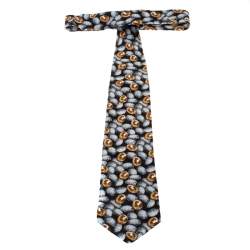 Givenchy Black Chicken Print Silk Tie