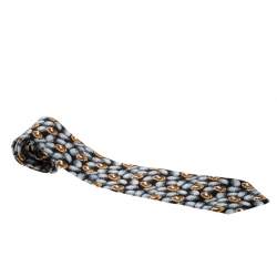 Givenchy Black Chicken Print Silk Tie