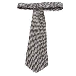 Givenchy Vintage Grey & Cream Jacquard Silk Tie