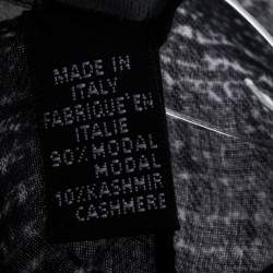 Givenchy Grey American Flag Print Modal Cashmere Scarf