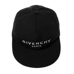 Givenchy Black Logo Embroidered Canvas Baseball Cap