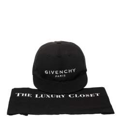 Givenchy Black Logo Embroidered Canvas Baseball Cap