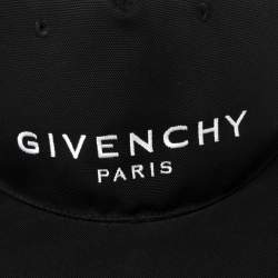 Givenchy Black Logo Embroidered Canvas Baseball Cap