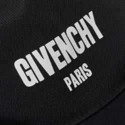 Pre Owned Givenchy Black Logo Print Canvas Cap