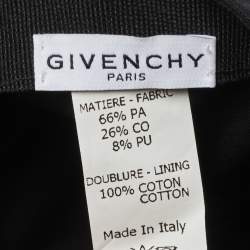 Pre Owned Givenchy Black Logo Print Canvas Cap