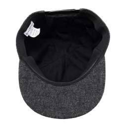 Pre Owned Givenchy Charcoal Grey Logo Embroidered Wool Baseball Cap 