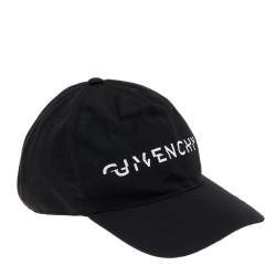 Givenchy Black Split Logo Technical Fabric Cap