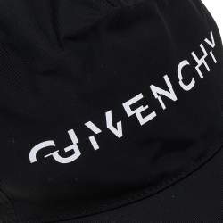 Givenchy Black Split Logo Technical Fabric Cap