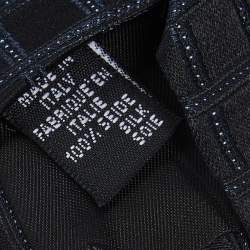 Givenchy Black Grid Patterned Silk Tie