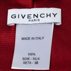 Givenchy Red Striped Silk Jacquard Tie
